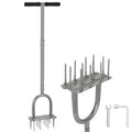 Lawn Aerator Tool, 43.3" Pre-Assembled Lawn Aerator with 12 3.5" Lengthened Iron Spikes, Efficient Manual Grass Spikes Aerator for Yard Aerating, Garden Tools, Easy to Use