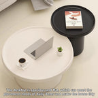 Round Metal Side Table, Multipurpose End Table for Living Room, Bedroom, Office, Balcony - Ideal for Small Spaces