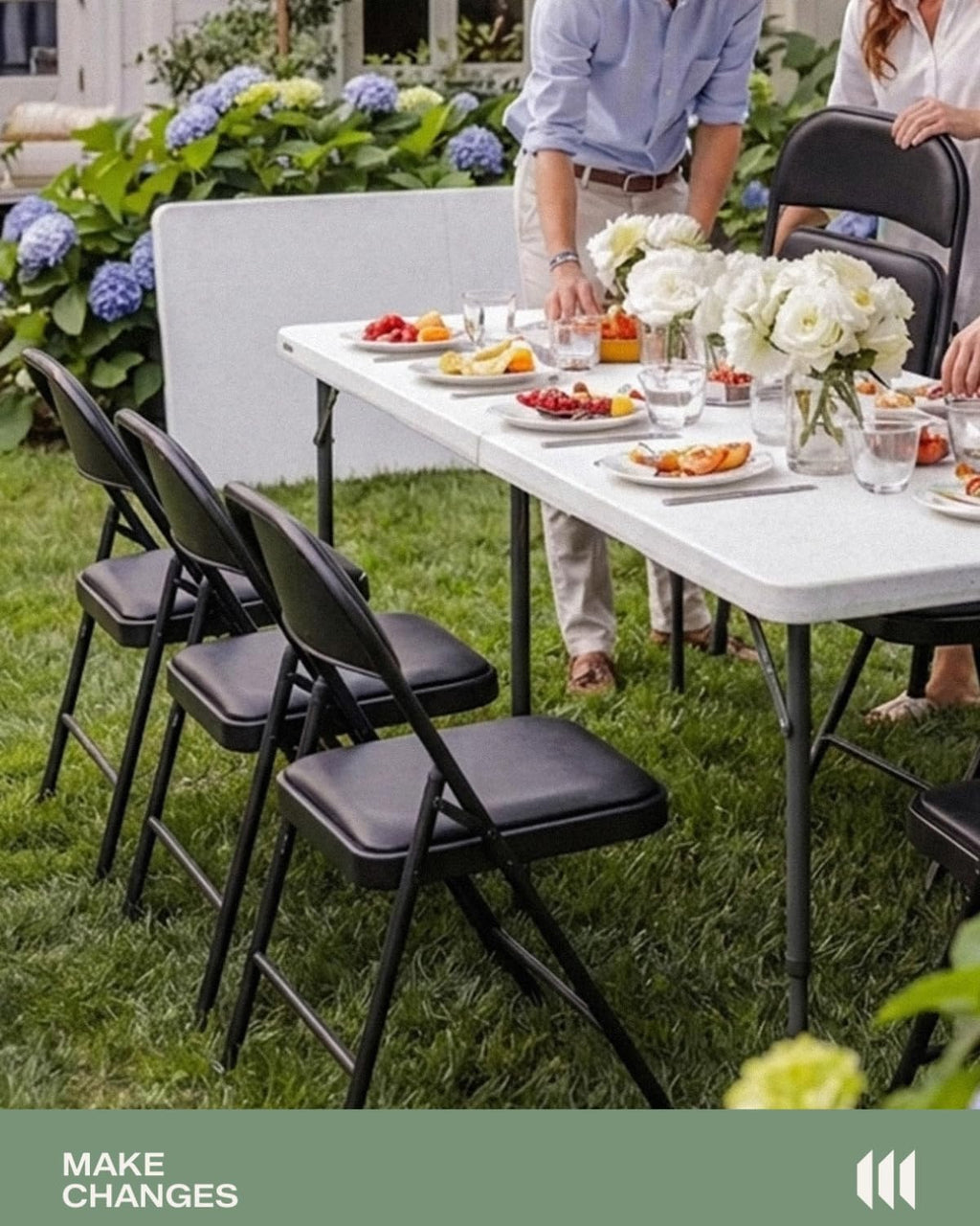 Folding Chair 4 Pack, Comfy PU Leather Padded Folding Chairs for Outside and Indoor, Heavy Duty Portable Foldable Metal Commercial Seat for Home Office, Dorm, Party, Backyard, Lawn, Patio