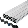 VEVOR Greenhouse Spring Wire and Lock Channel 40 Packs, 6.56 ft PE Coated Aluminum Alloy Bundle Kit, Silver Plastic Poly Film or Shade Cloth Attachment w/Screws