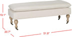 Safavieh Hudson Collection Hampton Pillowtop Bench, Creme