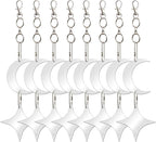 Keep Birds Away Mirror Disc, Hanging Reflectors to Scare Birds Away from Your House and Garden, 16 Moon-Star Discs