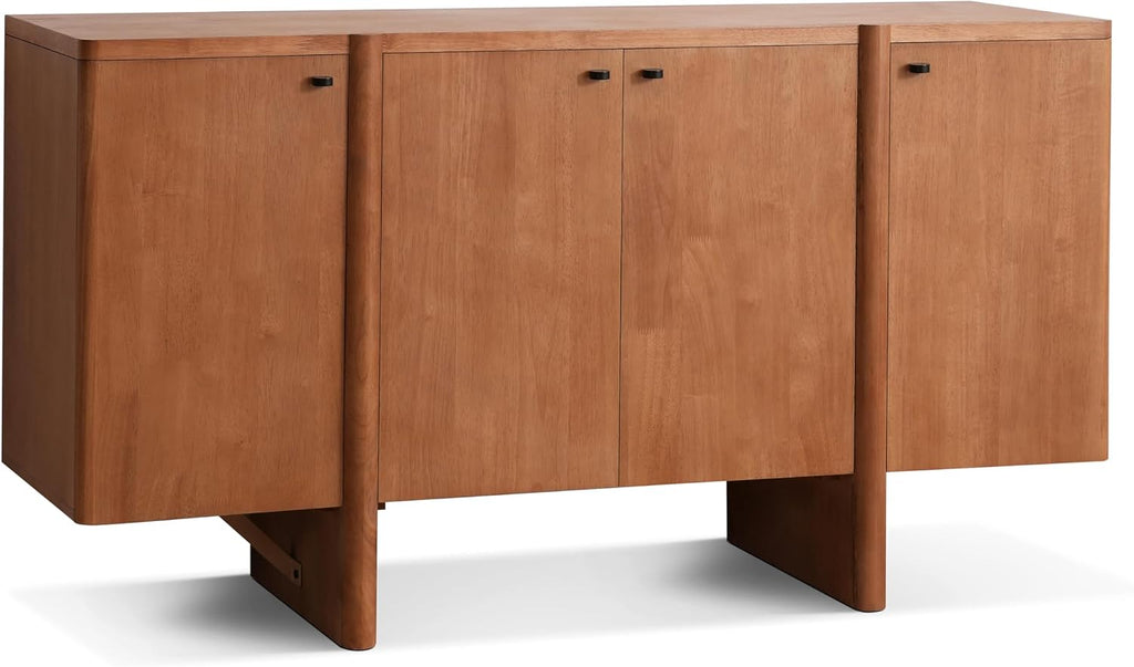 Merax Modern Sideboard Buffet Cabinet,55.0" Wide Elegant Entryway Table for Hallway Entryway Living Room Dining Room,Natural