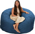 Ultimate Sack 5000 5-Foot Bean Bag Chair, Cloud Fur Cover – Oversized Foam Lounger, Floor Seat, Small Sofa, or Couch Bed for Living Area, Gaming Room, or Reading Lounge