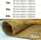 Coco Liner Roll, Yarrdfir 12x120 inch Natural Coconut Liners for Planter Flower Basket, Reptile Carpet, Natural Coconut Fiber mat, Garden Decoration, Animal pet pad