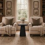 Spatial Order Black Mango Wood End/Side Round Table
