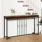 Giantex Industrial Console Table, 55" Narrow Entryway Table with H-Shaped Base & Spacious Tabletop, Behind Sofa Table for Small Spaces, Dining Room, Living Room, Bedroom, Entrance and Hallway