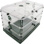 EarlyGrow 95457 24" x 15" x 16.75" Domed Propagator, Green, 3 Side Extenders and Locking Clip Set