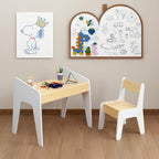 Kids Furniture Set for Bedroom Toddler Table and Chair Set Desk for | Compact toddler table and chair set for ages 2-8. Sturdy MDF wood construction supports play, study, and snack time. Ide