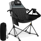 TIMBER RIDGE Hammock Camping Chair, Oversized Swinging Chair, 400lbs Load | Portable Folding Rocking Camping Chair with Adjustable Back & Seat Height for Outdoor Lawn, Backyard and Patio