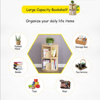 2 Tier Wood Bookshelf Office End Table,Nightstand with Storage Shelf,Rotating Side Table,Circle Nightstands for Bedroom,Modern Sofa Bedside Tables for Living Room,Easy Assembly.