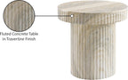 Meridian Furniture Legatto Travertine Indoor/Outdoor Concrete End Table