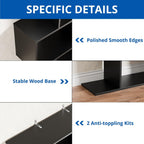 Cozy Castle Set of 2 Geometric Bookcase, S-Shaped Modern Bookshelf, Room Divider Bookshelf, 62" Tall Unique Abstract Bookcase with 5-Tier Display Shelf for Living Room Office, Black