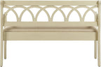OSP Home Furnishings Coventry Solid Wood and Veneer Storage Bench, Antique White