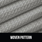 GORILLA GRIP Waffle Shower Curtain, Thick Weighted Fabric, 72x78, Wrinkle and Rust Resistant, Classic Hotel Quality Design, Heavy Duty Long Curtains for Bathroom Showers, Bath Tubs, Machine Wash, Gray