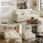 79.5" Boucle Sofas for Living Room, 3-Seater Couch for Apartment, Beige