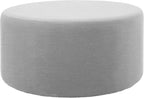 FDP 36" Round Oversized Outdoor Ottoman Featuring Sunbrella Fabric - Weather-Resistant, Fade-Resistant, Fully Assembled Patio Furniture for Backyard or Poolside Seating, 18" H - Canvas Granite