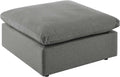 Modway Commix Outdoor Patio Overstuffed Sectional Sofa Ottoman in Charcoal