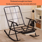Single Rocking Chair with a Retractable footrest, Armchair with Adjustable backrest, Corduroy Upholstery, Suitable for Living Room, Balcony, and Bedroom Beige