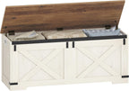 Hzuaneri 47" Farmhouse Storage Chest and Bench | 59 Gal | 330lb Seat | FSC Wood | Soft-Close Hinges | Storage for Bedroom, Living Room, Entryway | Easy Assembly | SB12114X