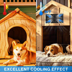 25W Solar Powered Dual Metal Shell Fan Kit, IPX7 Waterproof Monocrystalline Solar Panel Intake Exhaust Fans for Chicken Coops, Greenhouses, Sheds, Dog Houses, and Windows Ventilation and Plug & Play
