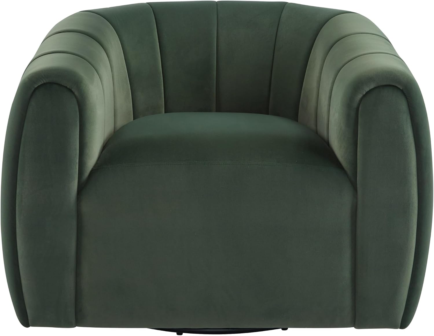Christopher Knight Home Monroe Velvet Swivel Club Chair,Armchair with 360-Degree Rotation,Upholstered Barrel Swivel Sofa Chair for Living Room/Bedroom,Tufted Back,Thick Cushion, Iron Base, Olive Green