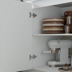 Timechee Modern Kitchen Pantry Storage Cabinet with Wall Cupboard Set, Large Pantry Cupboard Cabinet with Doors and Shelves, Drawers, Kitchen Storage Buffet Sideboard Set for Dining Room, Living Room