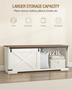 Hzuaneri 47" Farmhouse Storage Chest and Bench | 59 Gal | 330lb Seat | FSC Wood | Soft-Close Hinges | Storage for Bedroom, Living Room, Entryway | Easy Assembly | SB12114X