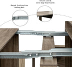 Transformer Folding Console Table for 2-9 People, Extendable Dining Table, Space Saving Dining Room Table for Apartments & Homes, Grey