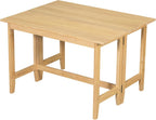 LUMISOL Extendable Dining Room Table for 4, Small Folding Drop Leaf Kitchen Dining Table, 18–36 inch, Space-Saving, Easy Assembly, Natural