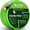 Maygrove 75 ft Garden Hose, 5/8 in ID, Heavy-Duty, Leakproof, Kink-Resistant Water Hose with Swivel Brass Fittings, 600 PSI Burst Rating, Ideal for Car Wash & Lawn Watering