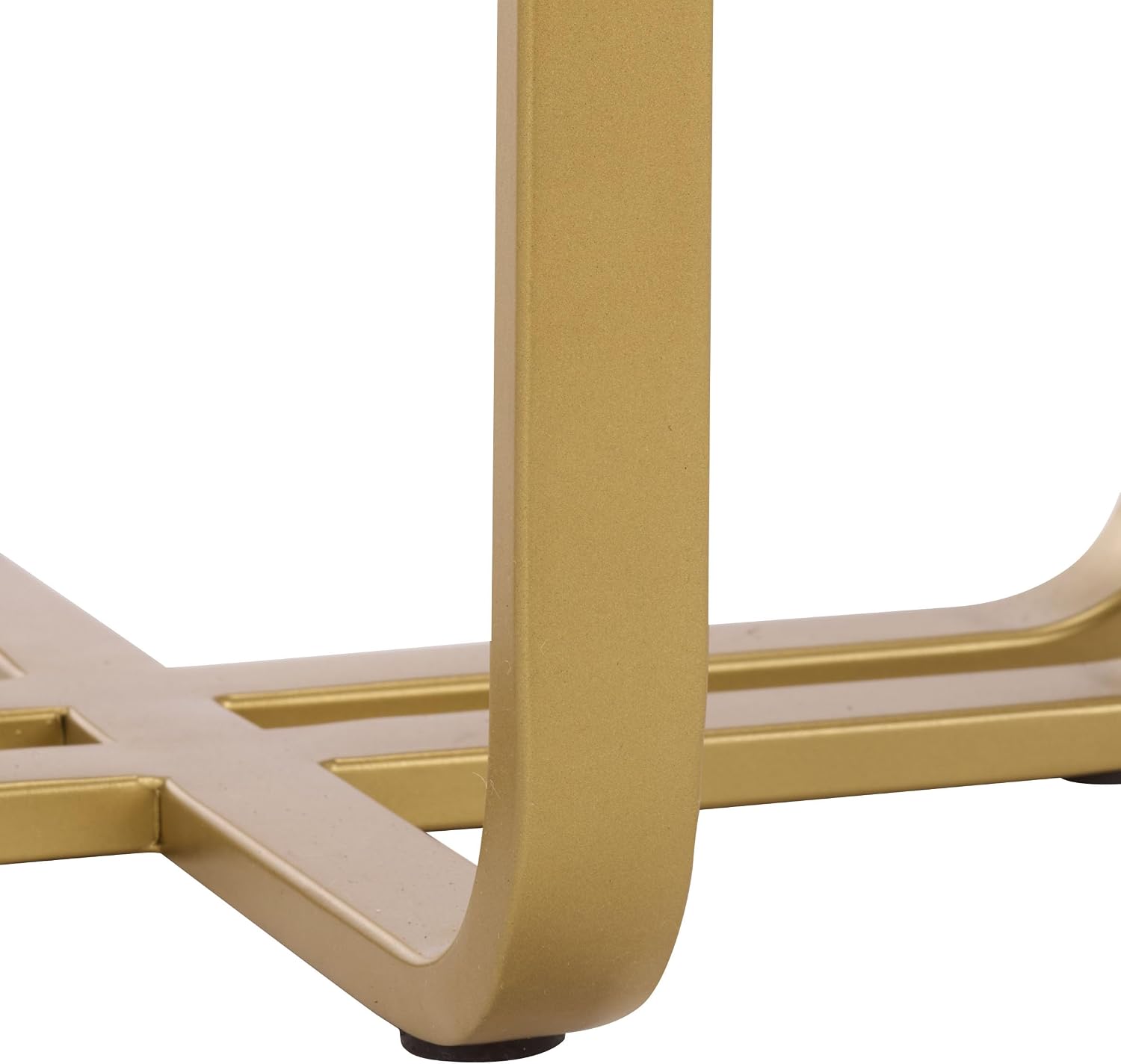 SAFAVIEH Couture Collection - Dominic Brass Stainless Steel Accent Table, Sculptural Modern Side Table, Cast Glass Top, Fully Assembled (SFV7919A)