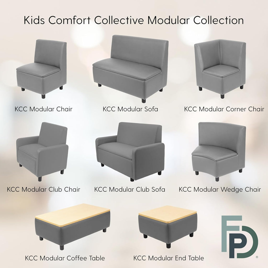 FDP Kid Comfort Collective Modular Wedge Chairs, 4-Pack - Powder Blue