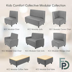 FDP Kid Comfort Collective Modular L-Shaped Seating, 3-Piece Set - Sand