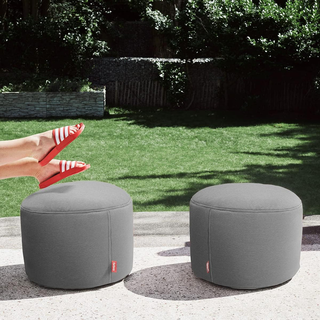 Fatboy Point Outdoor Pouf Ottoman, Rock Grey