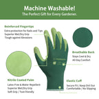 PROMEDIX P 4 Pairs Gardening Gloves for Women & Men, Breathable Nitrile Coated for Yard Working, Garden Gloves Easy to Clean Washable with Non-Slip Grip multi,L