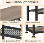 Snughome Entryway Table, Narrow Console Table, Industrial Sofa Table with 5 Tier Storage Shelves, Entrance Table for Hallway, Behind The Couch, Living Room, Foyer, Grey