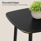 HOOBRO 2-Tier Square Side Table, Small Sofa End Table, Modern Nightstand with Storage Shelves for Small Spaces, Living Room Bedroom Accent Table, 15.7" L x 15.7" W x 24" H, Black BB181BZ01