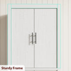 70.45'' Multi-Use Farmhouse Pantry: Kitchen Pantry Cabinet with 4-Door, Adjustable Shelves, Anti-Tip for Kitchen, Dining, Office