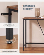 SONGMICS HOME Entryway Console Table, Behind Couch Table, for Living Room, Bedroom, Easy Assembly, Rustic Brown