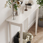AQIMUELE Wood Console Table White Entryway Table, Thin Console Table, Sofa Tables for Living Room (39.4'')