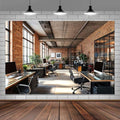15X10ft Office Video Photo Backdrop Photography Background for Recording Conference, Zoom Home Podcast Backdrops Photo Booth Prop Decorations Wall Decor Tablecloth