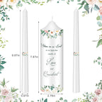 Layhit 3 Pack Unity Candles with Glass Holder for Wedding Ceremony Wedding Unity Taper Candles Religious Ceremony Accessories Marriage Decor for Newly Couple Anniversary Church Events Gifts