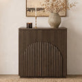 CHITA Sideboard Buffet Cabinet with Storage, Small Storage Cabinet with Doors and Shelves for Living Room Accent, Bar, Kitchen, Walnut