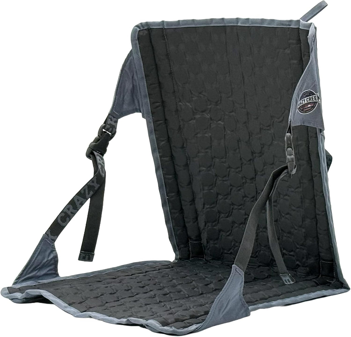Crazy Creek HEX 2.0 Original Chair for Camping, Stadium Seating & More, Comfort on All Terrains, Adjustable Straps, Compact Design, Water-Resistant,Cobalt/Slate