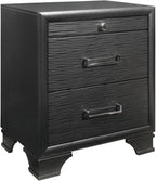 Grey Nightstand with 2-Drawer,for Small Spaces