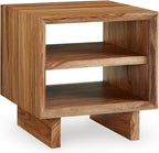 Signature Design by Ashley Dressonni Rustic End Table with 2 Open Shelves, Light Brown