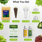inbloom Salad Green Seed Pod Kit for AeroGarden, Ahopegarden, GARDENCUBE, MUFGA, 12 Pods (350+ Seeds with American Fast/Paris Island/Buttercrunch Lettuce, Swiss Chard, Spinach, Cauliflower, Cabbage)