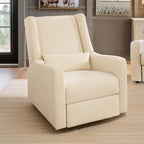 Naomi Home Tanya Luxury Motion Recliner Chair - Cream | Power motion recliner glider rocker with USB charging, swivel function and lumbar support for comfortable everyday use