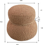 Snowman Stool, Seat Body Width 14.56 Inches, Round Belly, Playful Cute, Suitable for Any Space,Soft Stool